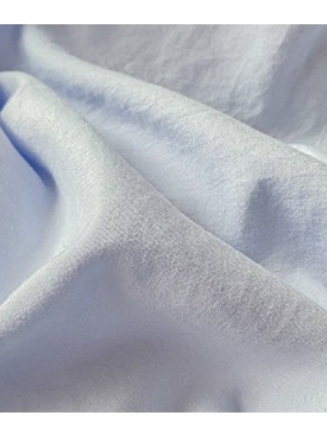 لونا هوم طقم سرير كوين مكون من 6 قطع بدون حشوة، مصنوع من القطن القابل للغسيل، باللون الأزرق السماوي. - Image 3